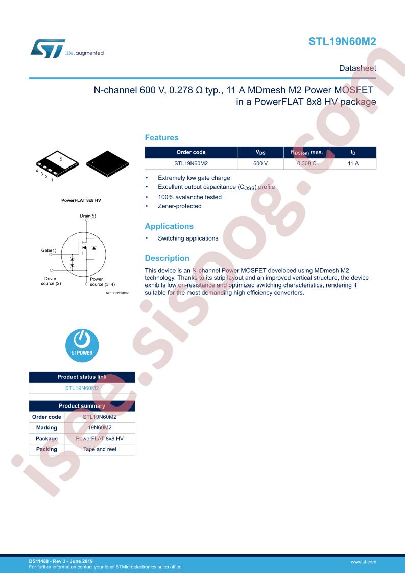 STL19N60M2 Datasheet