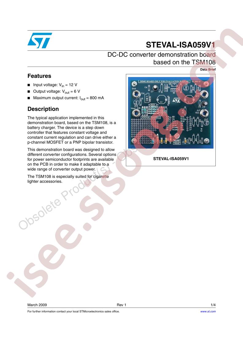 STEVAL-ISA059V1 Data Brief