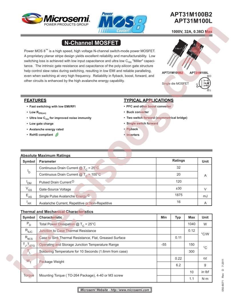 APT31M100(B2,L)