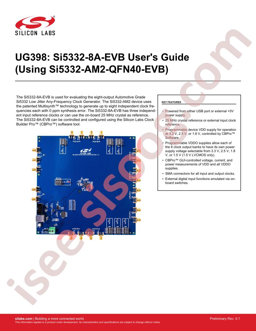 SI5332-8A-EVB User Guide