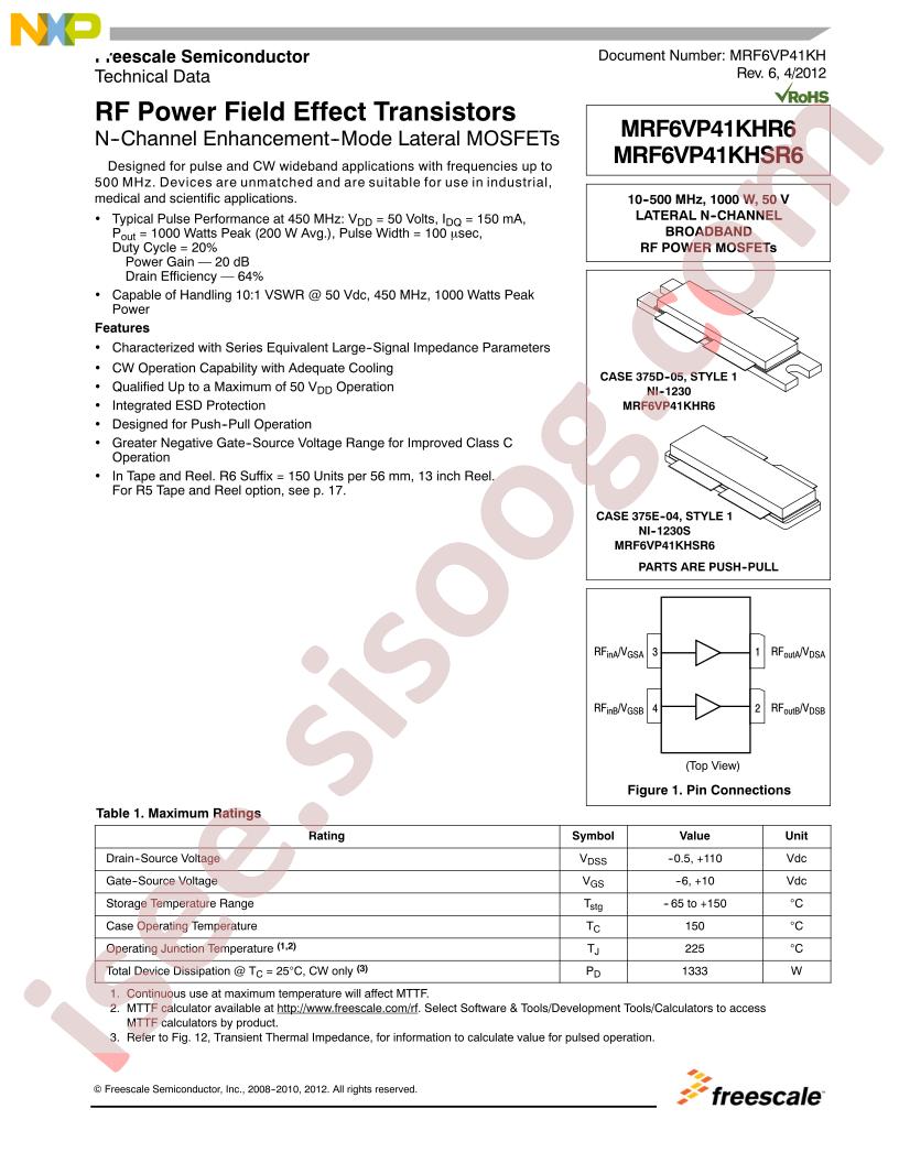 MRF6VP41KH(S)R6