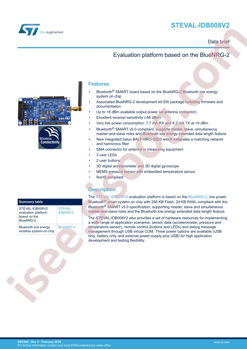 STEVAL-IDB008V2 Brief
