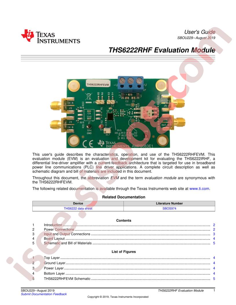 THS6222RHFEVM User Guide