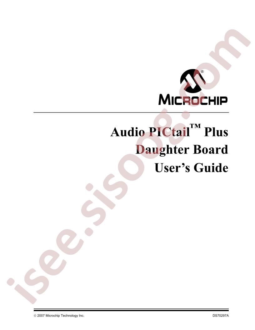 Audio PICtail Plus Daughter Board Guide