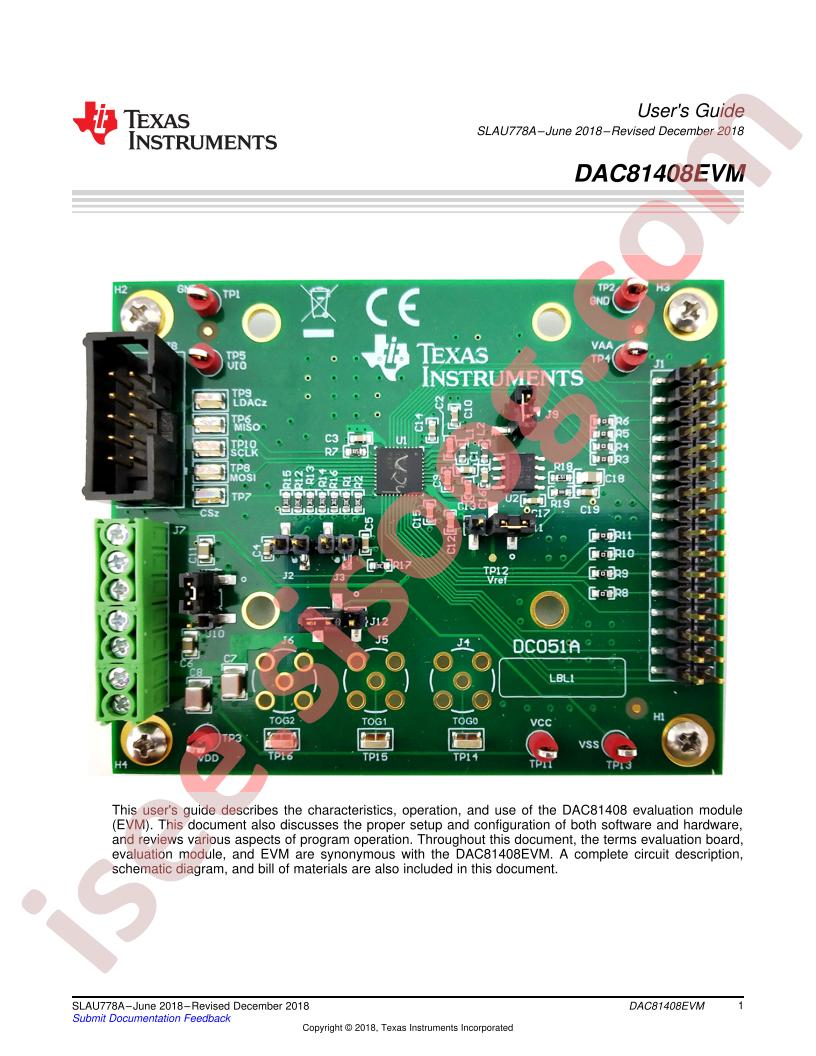 DAC81408EVM User Guide