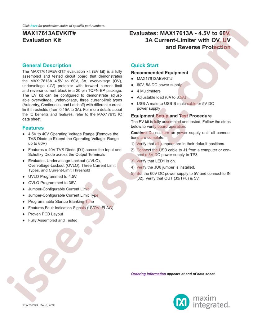 MAX17613AEVKIT#