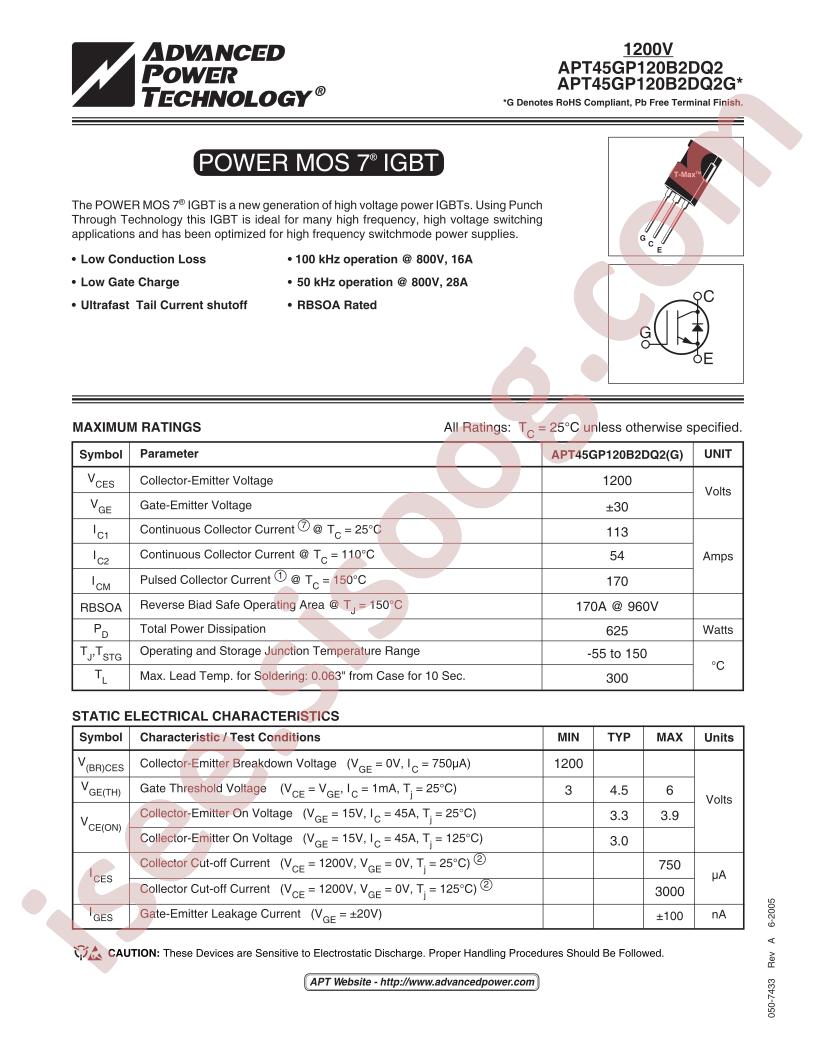 APT45GP120B2DQ2(G)