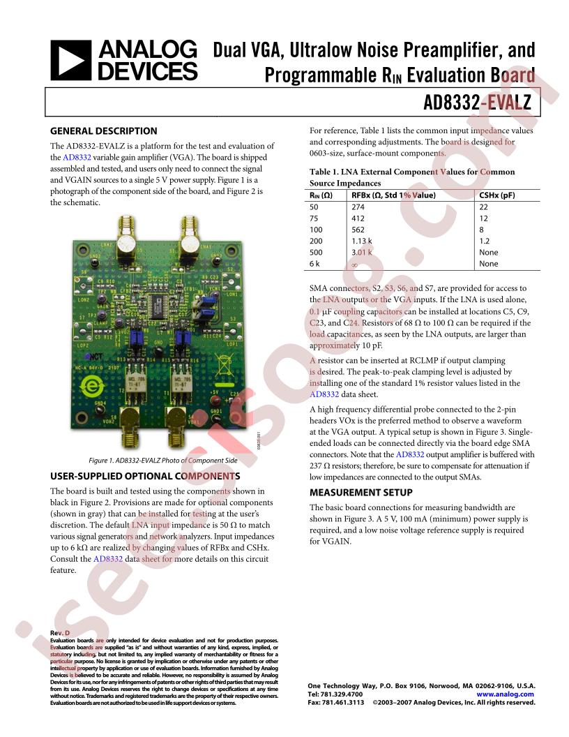 AD8332-EVALZ