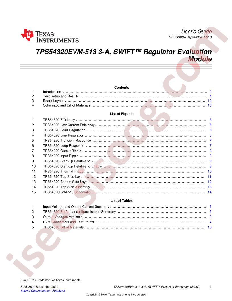 TPS54320EVM-513 User Guide