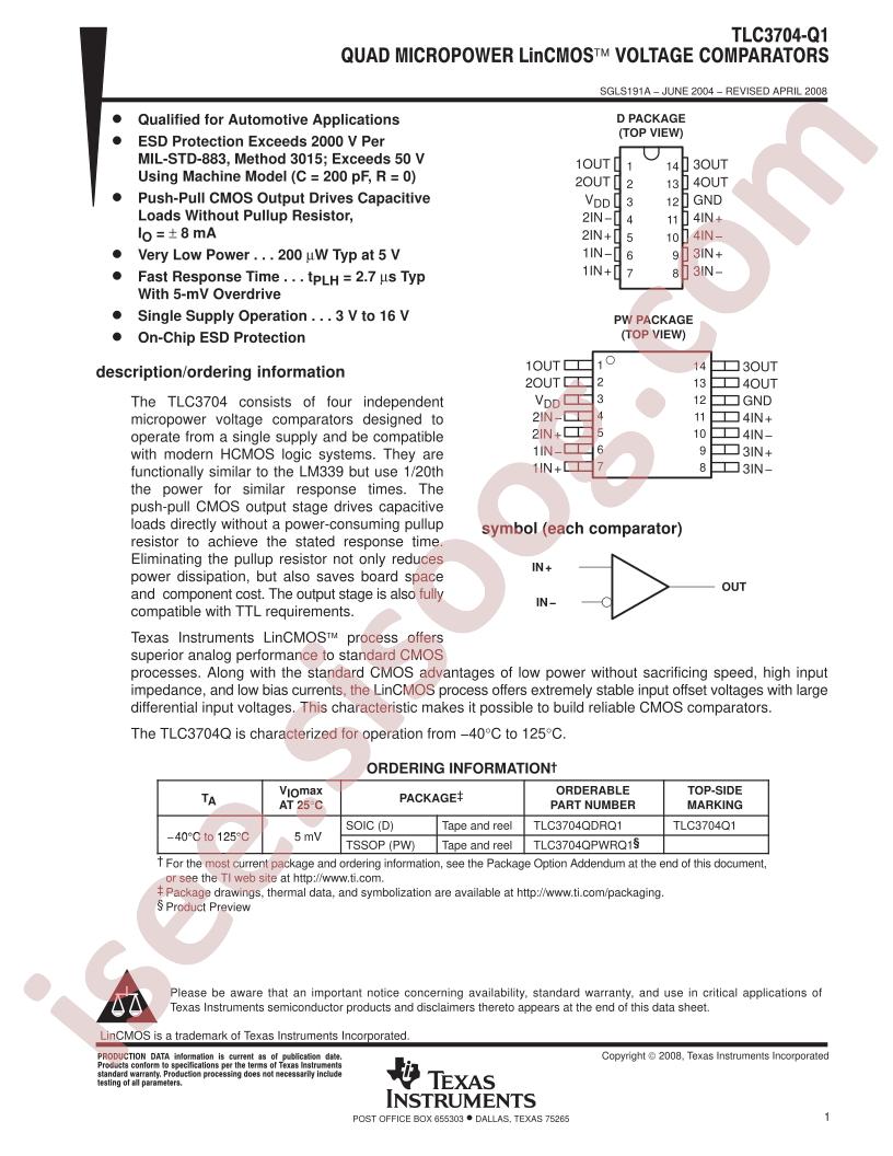 TLC3704-Q1