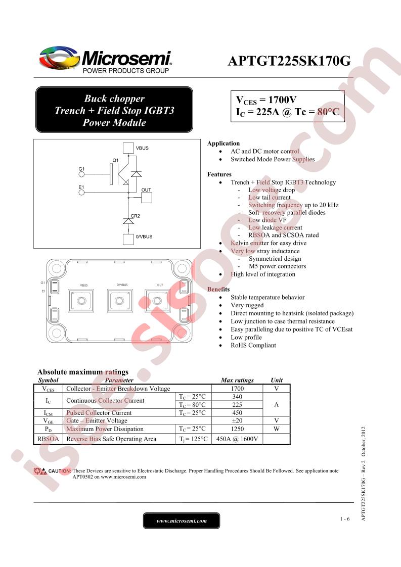 APTGT225SK170G