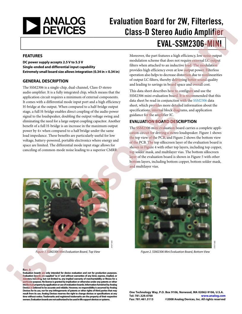 EVAL-SSM2306-MINI