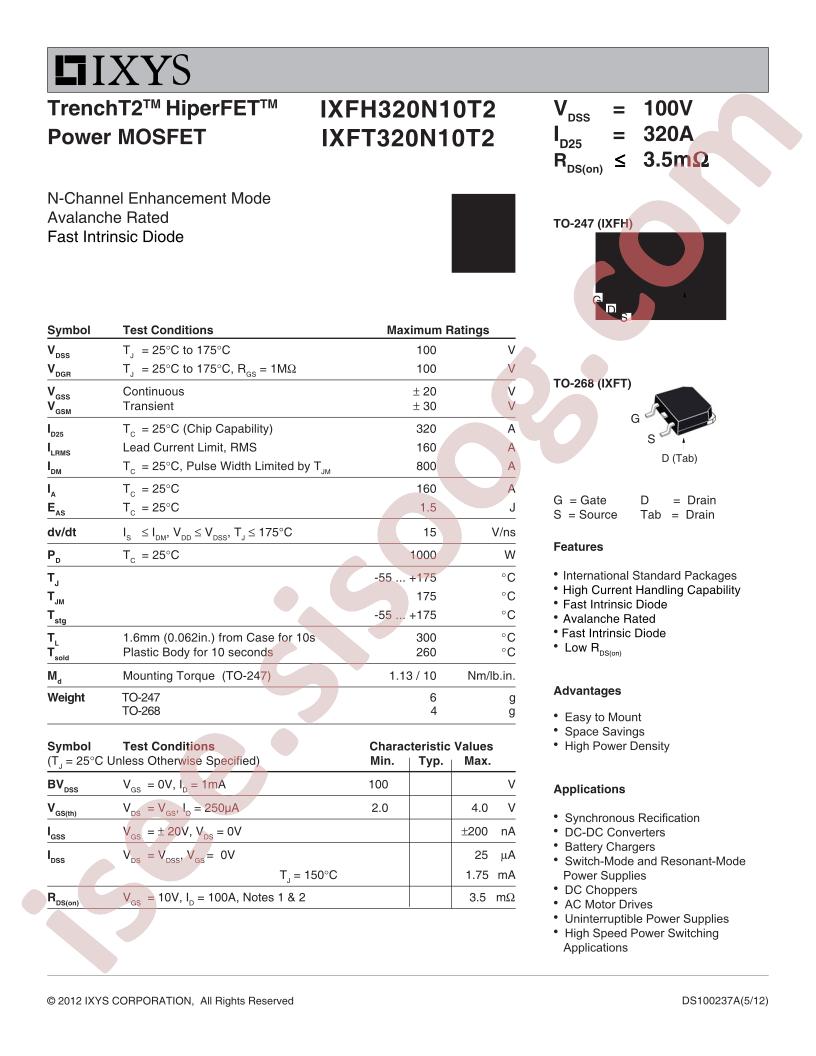 IXFx320N10T2