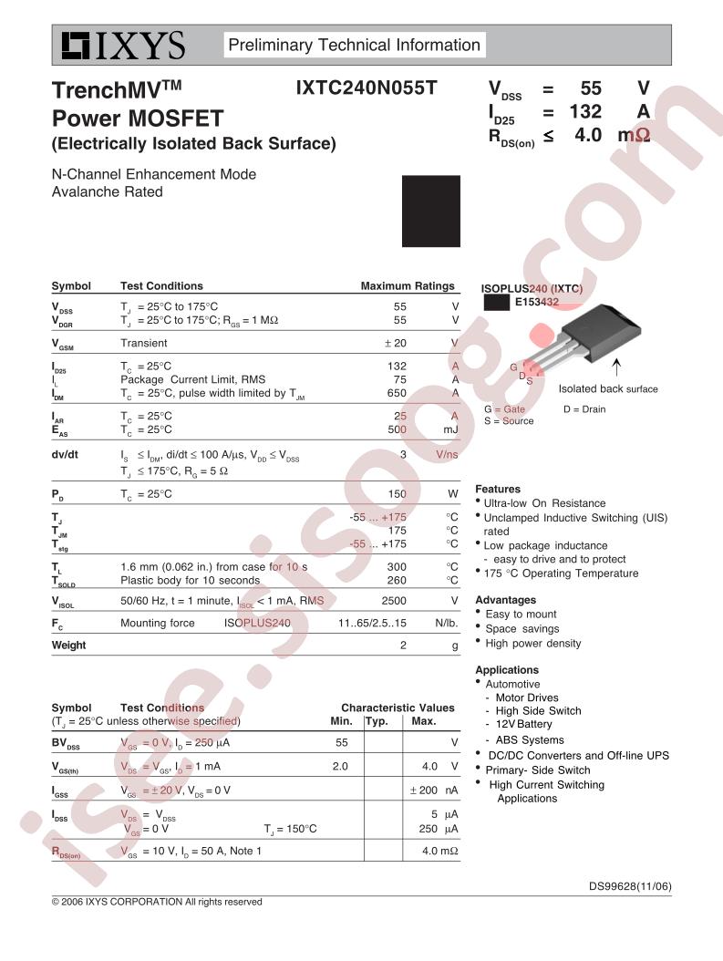 IXTC240N055T