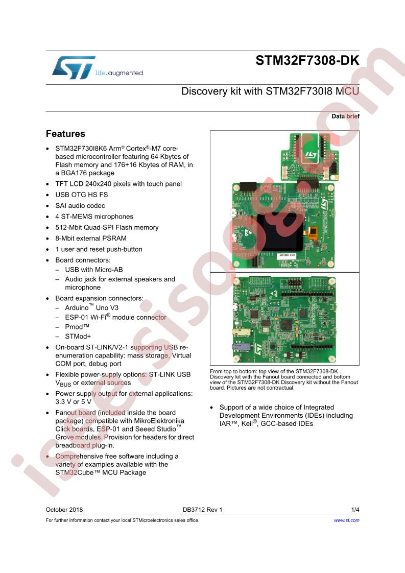 STM32F7308-DK Data Brief