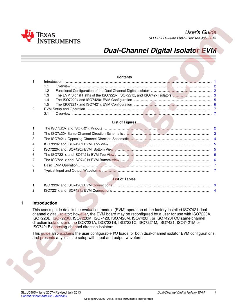 ISO722xEVM User Guide