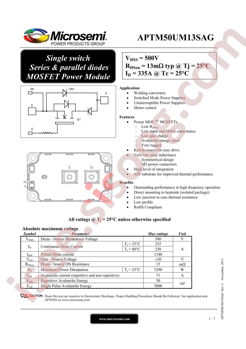 APTM50UM13SAG