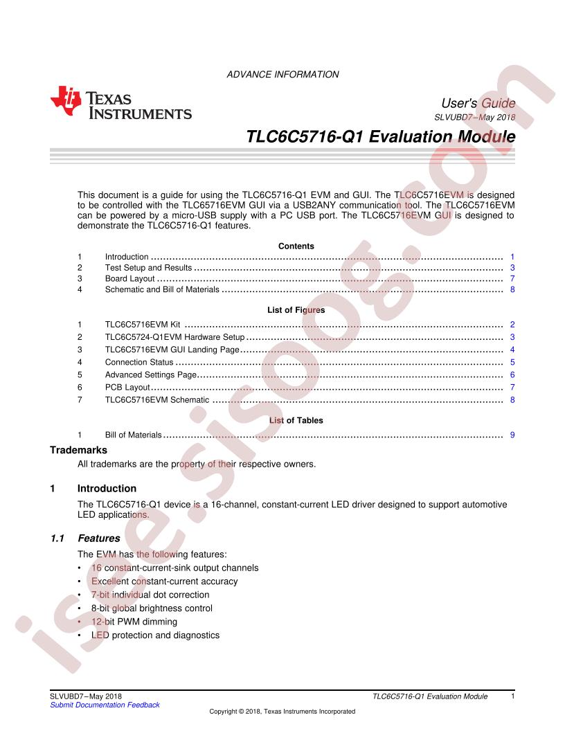 TLC6C5716-Q1 Eval Module User Guide