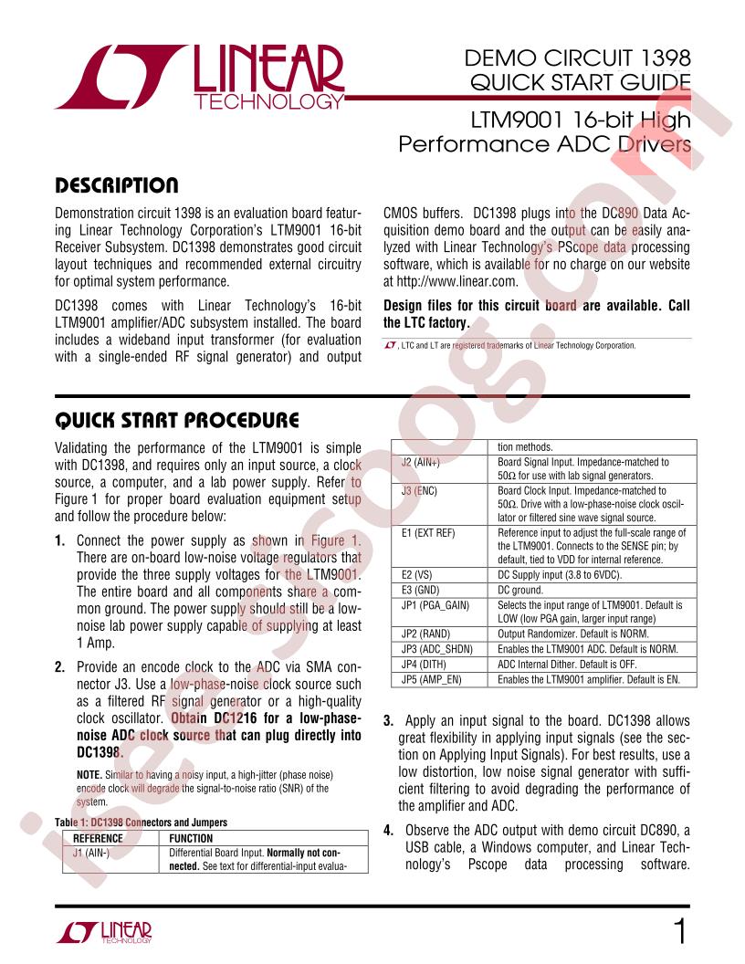 DC1398 Quick Start Guide