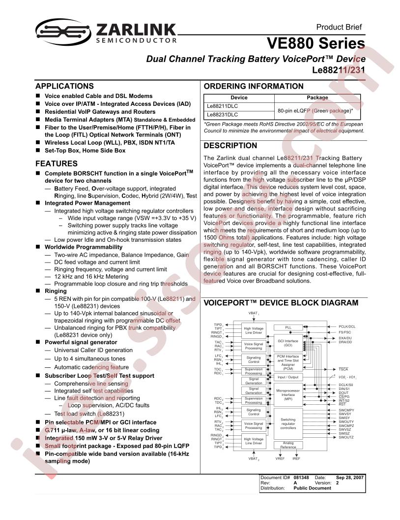 Le88211/231 Brief