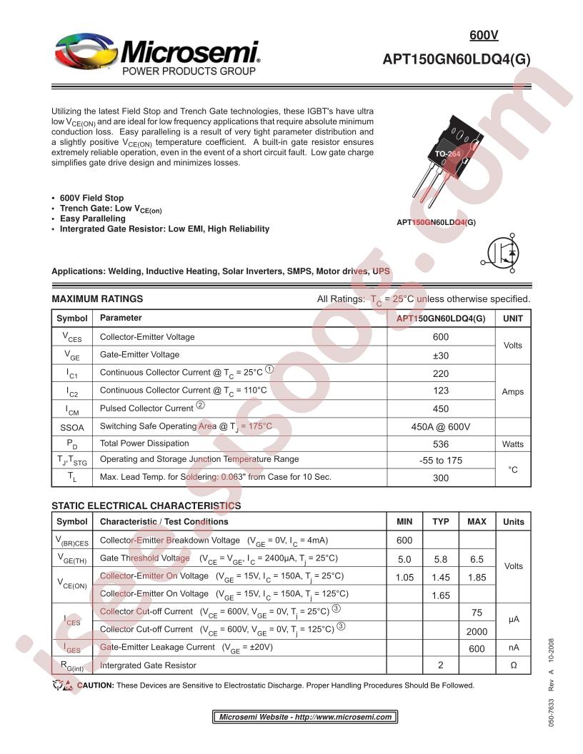 APT150GN60LDQ4G