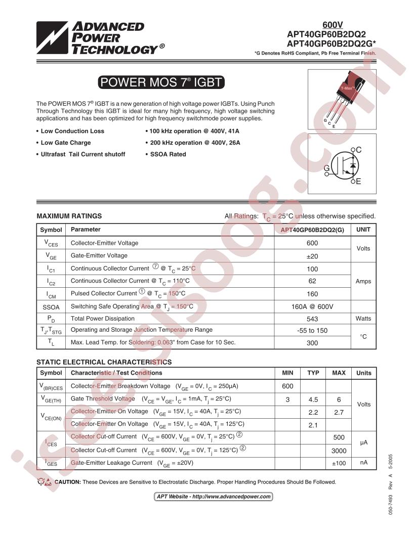 APT40GP60B2DQ2(G)