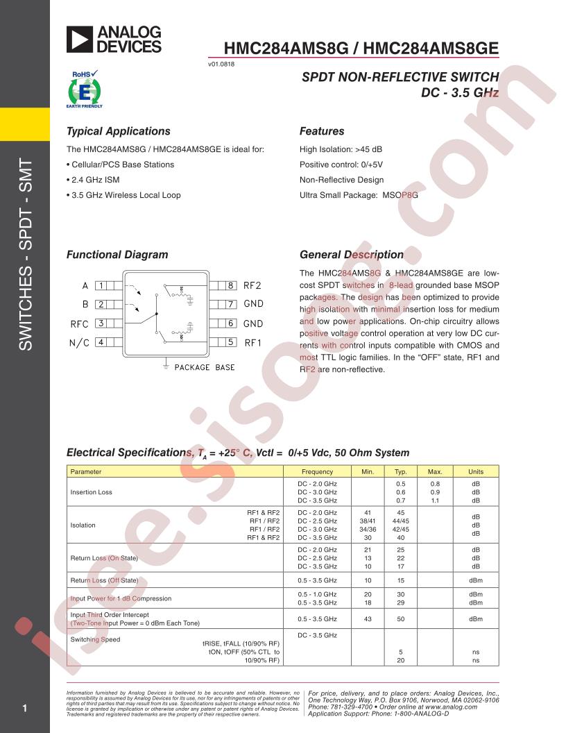 HMC284AMS8G/E