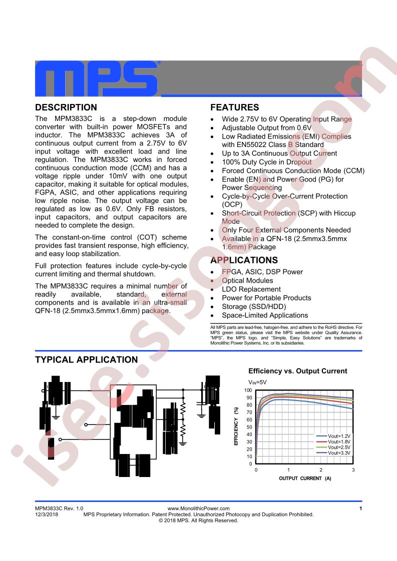MPM3833C Datasheet