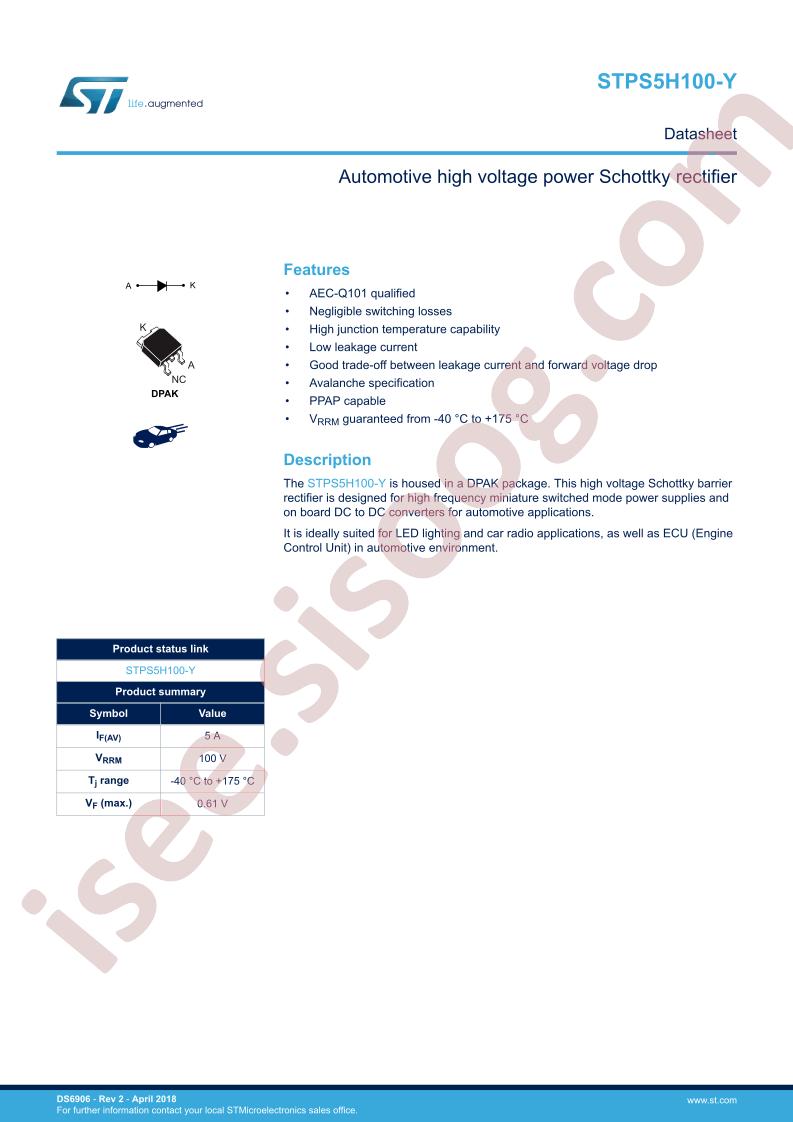 STPS5H100-Y