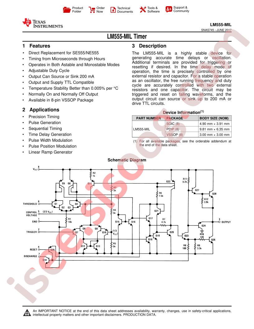 LM555 Datasheet