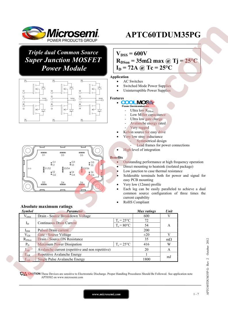 APTC60TDUM35PG