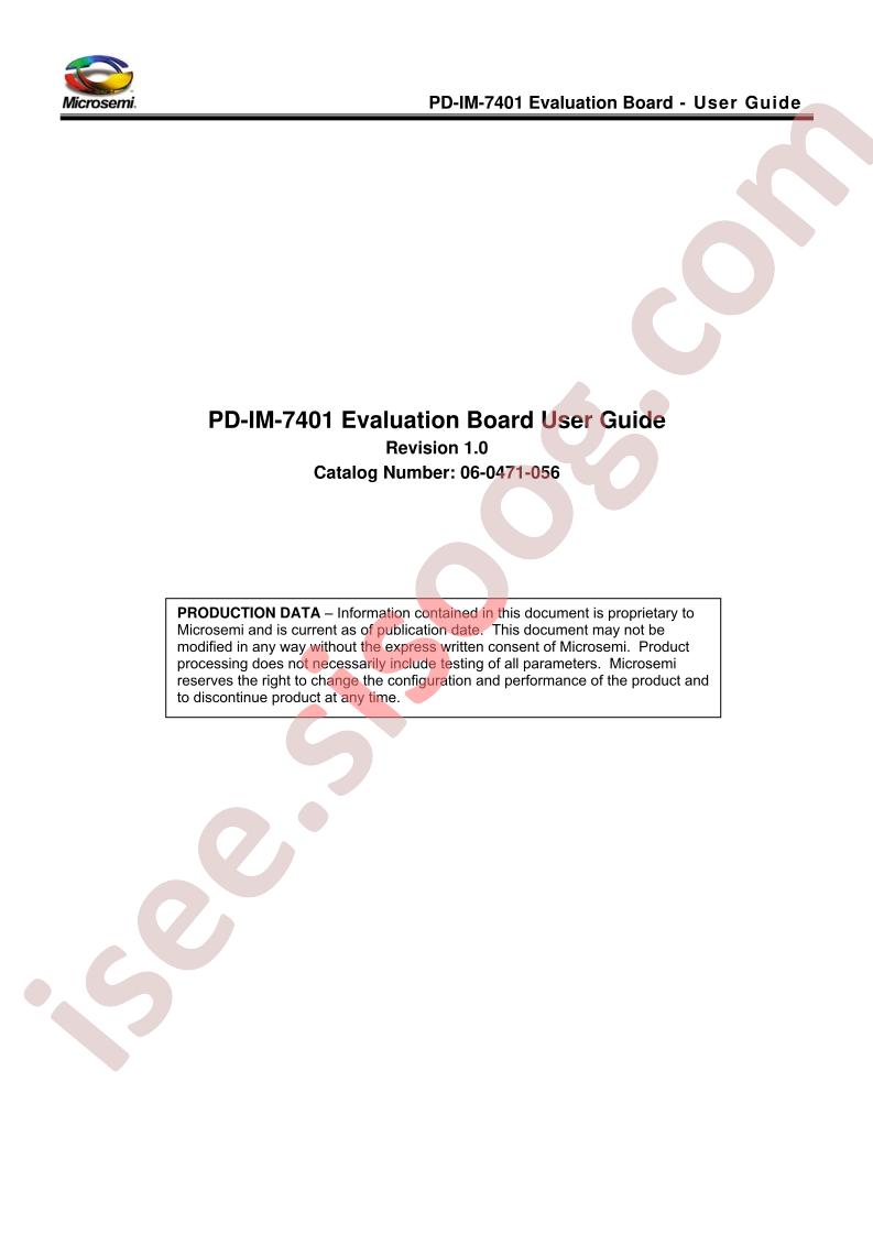 PD-IM-7401 User Guide