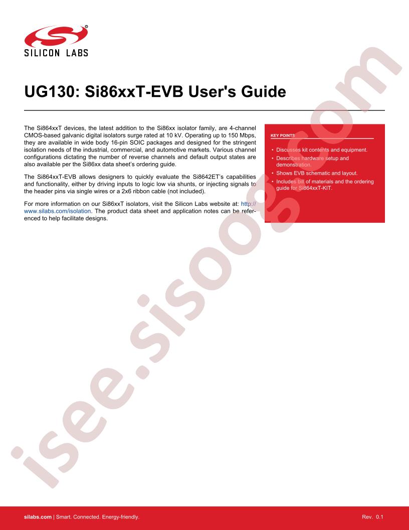 SI86xxT-EVB User Guide