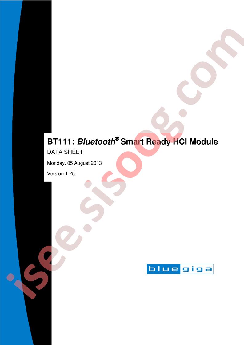 BT111 Datasheet