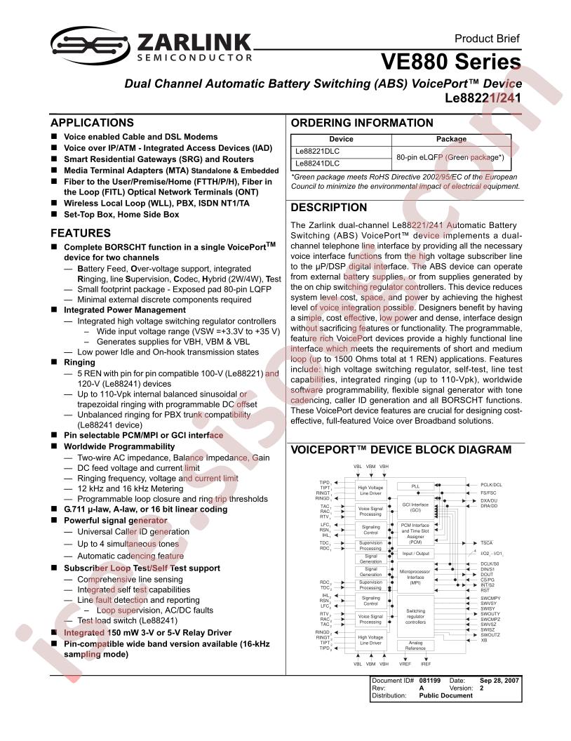 Le88221/241 Brief