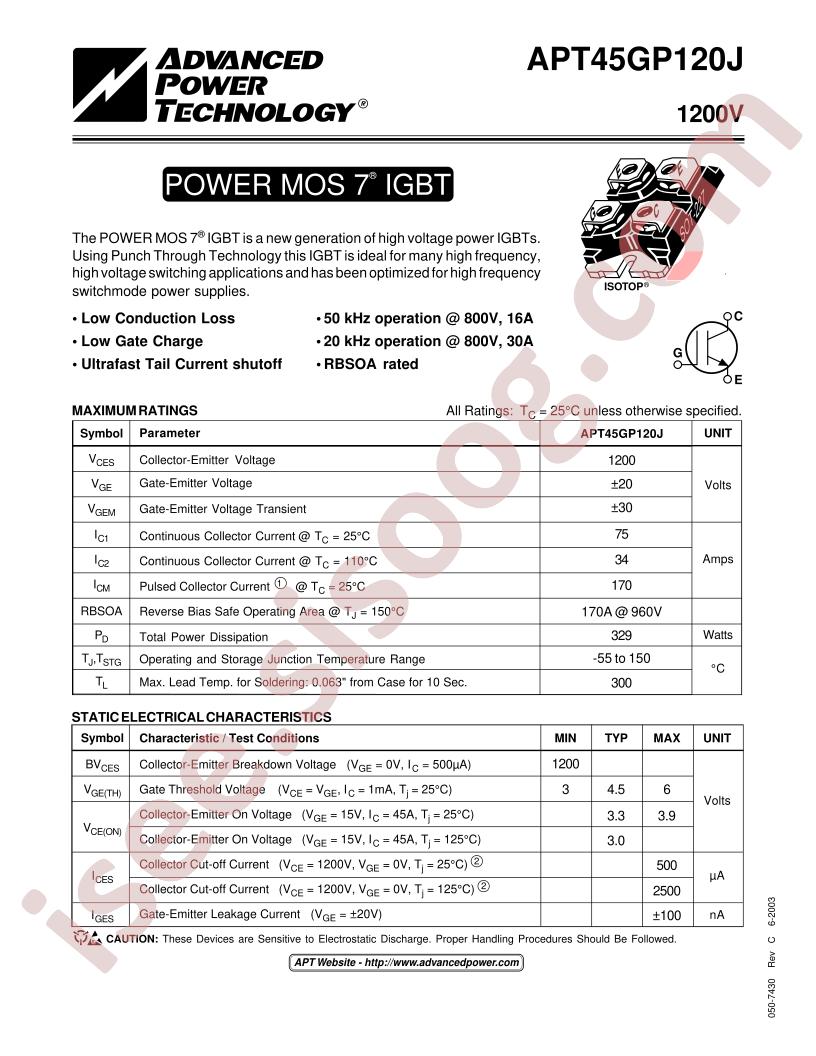 APT45GP120J