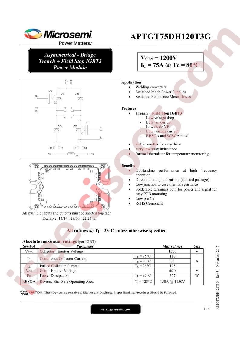 APTGT75DH120T3G