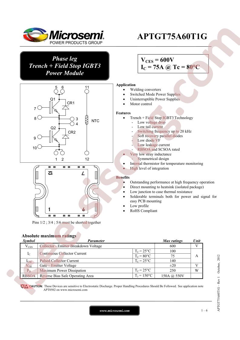 APTGT75A60T1G