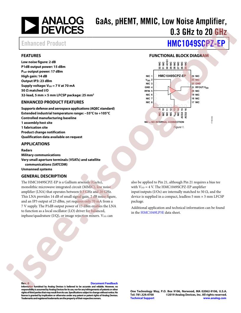 HMC1049SCPZ-EP