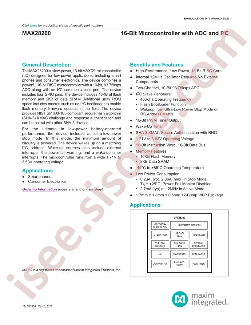 MAX28200 Datasheet