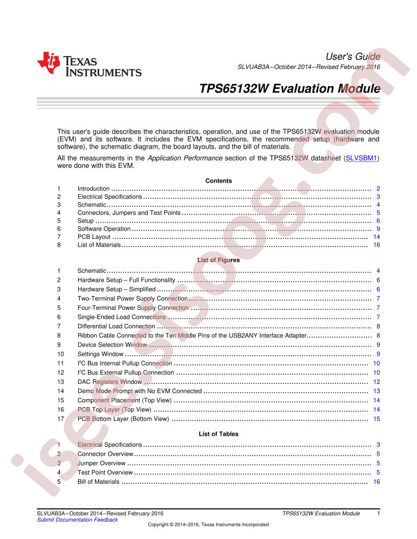 TPS65132WEVM User Guide