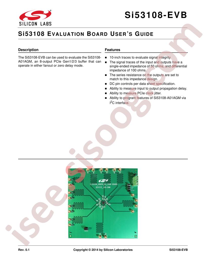 Si53108-EVB User Guide