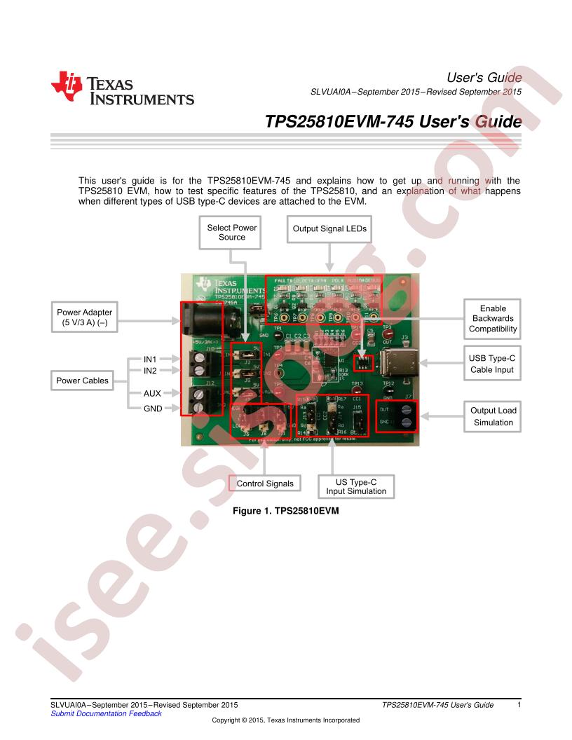 TPS25810EVM-745 User Guide
