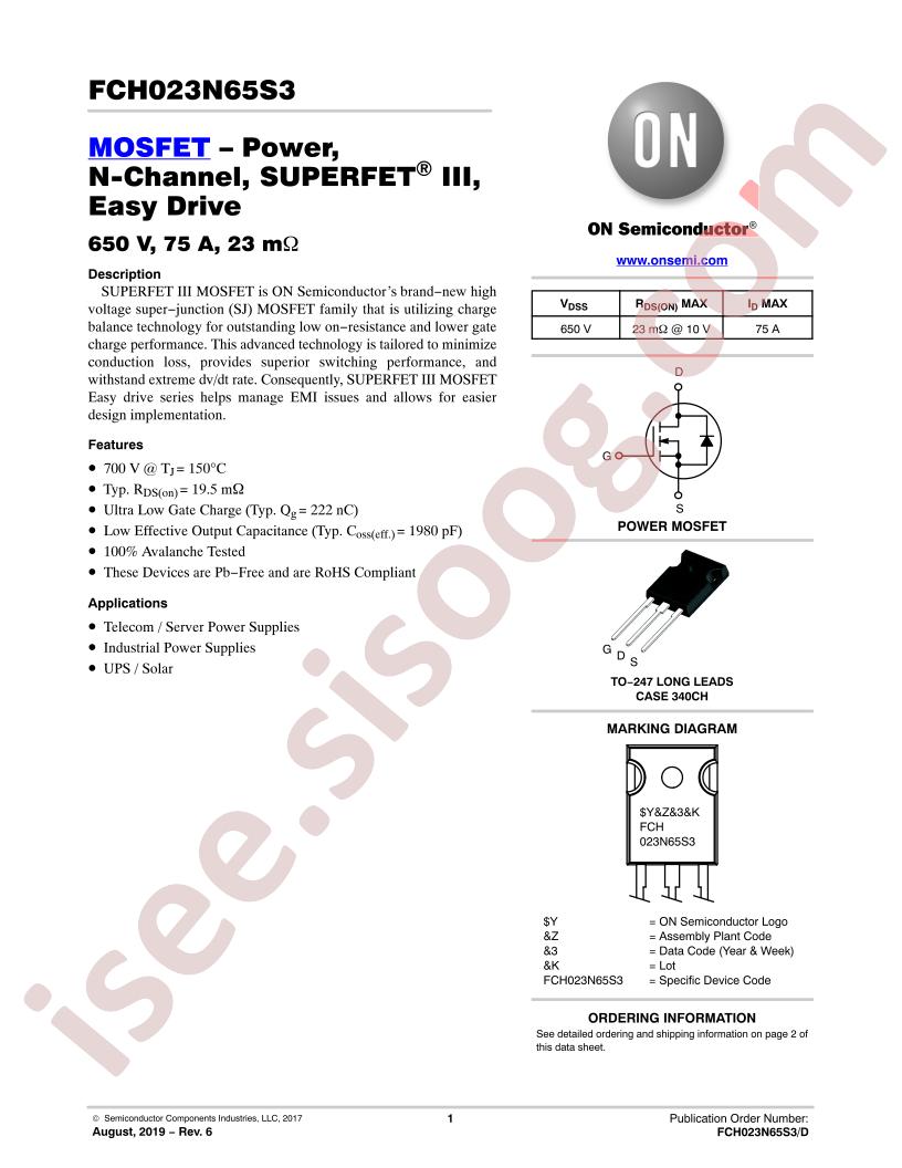 FCH023N65S3