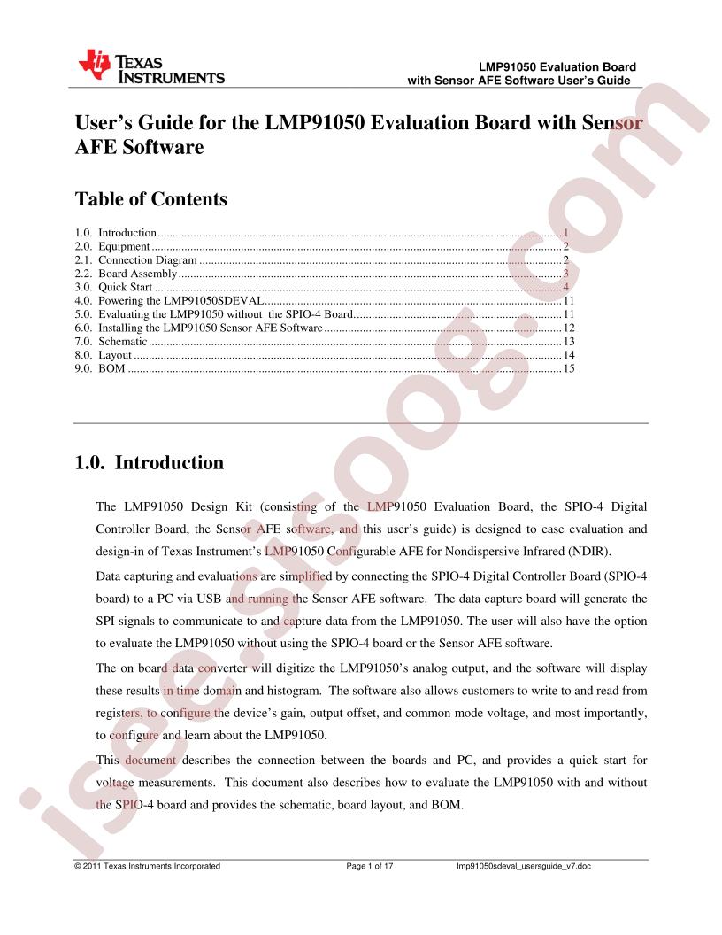 LMP91050 Eval Brd Guide
