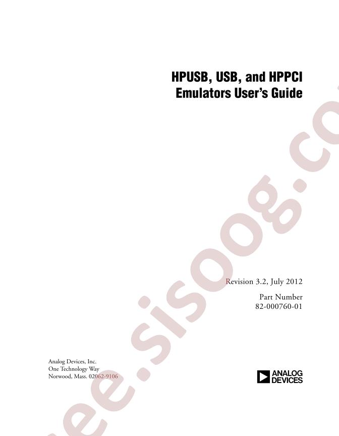 HPUSB, USB, HPPCI Emulators Guide