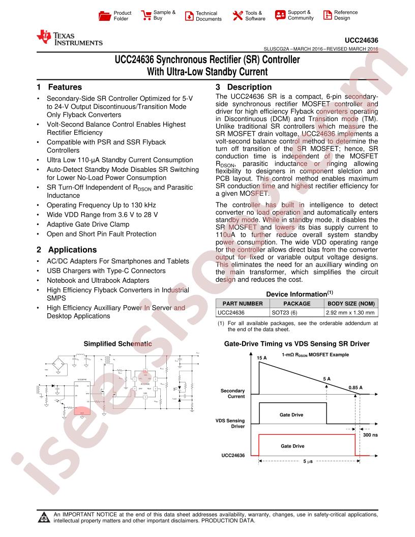 UCC24636 Datasheet