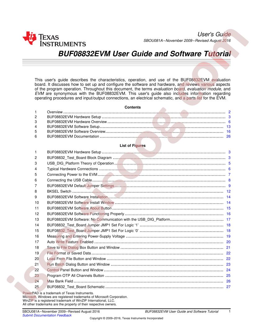 BUF08832EVM Guide