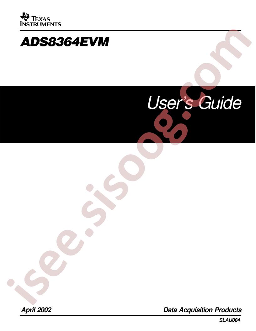 ADS8364EVM Guide