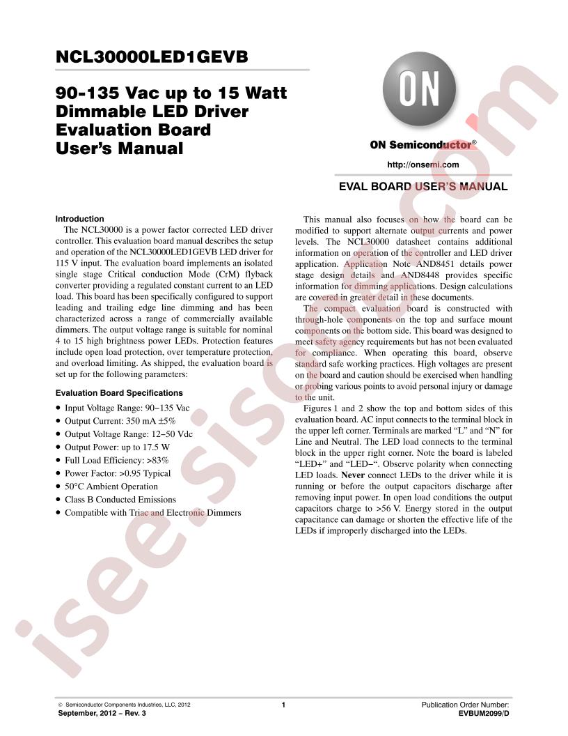 NCL30000LED1GEVB Manual